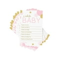 thumbnail image 5 of Pink and Gold Wishes for Baby Shower Activity (20 Pack) Advice and Wish Cards Girls Wishing Well, Birthday Memory Idea - Royal Princess Event Supply Twinkle Little Star (4x6 Size) Paper Clever Party, 5 of 5