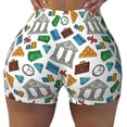 thumbnail image 2 of Haiem Art Of Livings No Front Seam Biker Shorts for Women Yoga Workout Gym Bike Shorts with Tummy Control Moisture-Wicking-, 2 of 9