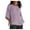 Purple, variant on fartey Womens Plus Size Cotton Linen Tshirts Oversized 3/4 Sleeve Tops for Women Solid Three Quarter Sleeved T Shirt Baggy Comfy Crewneck Holiday Basic Blouses Tee Top, S-5XL