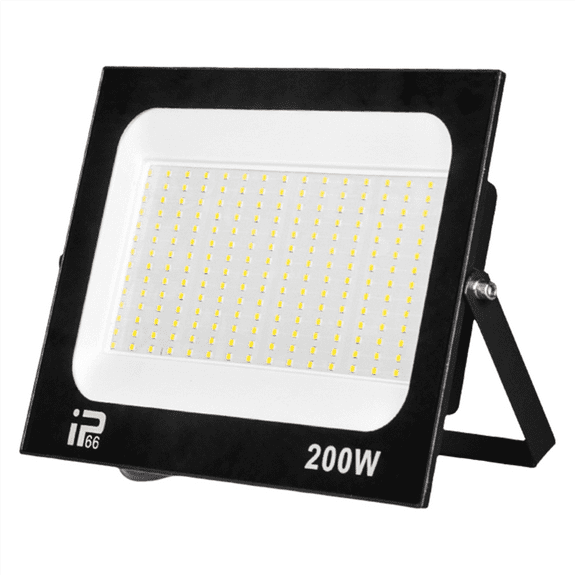 LED Flood Light Spotlight 200W Waterproof Outdoor Lighting Garage Gym Street Gate Wall Lamps Floodlights,1 x Flood Light,Black & White