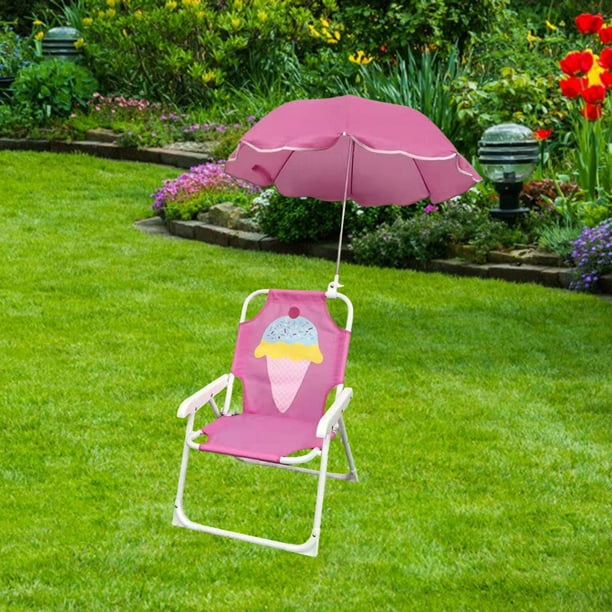 Ximing Kids Camping Chair Folding Chair With Umbrella Easy To Carry Lightweight Beach Chair Portable For Picnic Trips Fishing Hiking Ice Cream Other 5