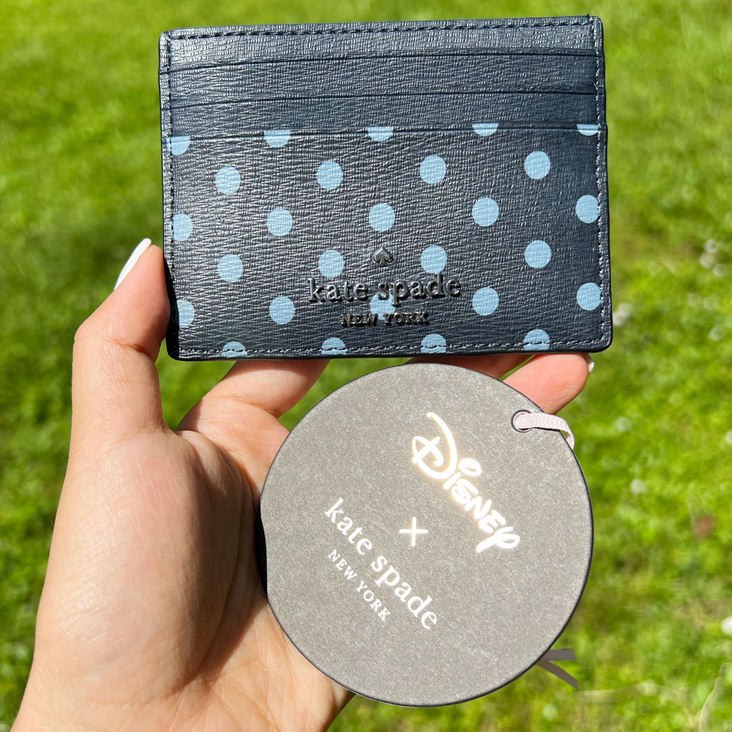 Kate Spade Disney Alice in Wonderland Small Card Case Credit Card Holder  Blue 