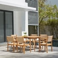 thumbnail image 7 of Vifah Chesapeake 7-Piece Solid Wood Patio Dining Set in Golden Oak, 7 of 7