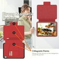 thumbnail image 7 of TECH CIRCLE Magnetic Stand Case for iPad 10th Generation 10.9 Inch 2022 Release - Multiple Angles Shockproof Rugged Soft TPU Cover with Pencil Holder Card Slots Auto Sleep/Wake Smart Case,Red, 7 of 7