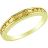 4/5 Carat T.G.W. Citrine Yellow-Plated Sterling Silver Eternity Ring