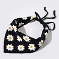 thumbnail image 2 of Guardurnaity Pañuelos para mujer, pañuelo para la cabeza, bufanda de flores, diadema decorativa para fiesta en la playa de viaje a la moda, diadema de punto Accesorio para el cabello Negro Guardurnaity AP012992-02B, 2 of 6