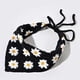 thumbnail image 4 of Sonducket Pañuelos para mujer, pañuelo para la cabeza, bufanda de flores, diadema decorativa para fiesta en la playa de viaje a la moda, diadema de punto Accesorio para el cabello Negro Sonducket AP012992-02B, 4 of 6