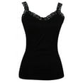 thumbnail image 1 of Womens Lace Trim Camisoles - Black, 1 of 2