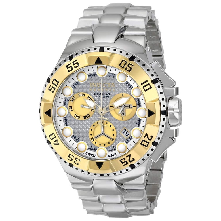 Invicta Gold and Silver Dive Watch Invicta Pro Diver Men 40mm Stainless Steel Black dial Quartz  main image 2