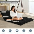 thumbnail image 6 of Gymax Floor Sofa Bed 6-Position Adjustable Sleeper Lounge Couch with 2 Pillows Black, 6 of 10