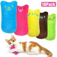 thumbnail image 2 of Paquete de 10 juguetes para mascotas resistentes a las mordeduras de hierba gatera (amarillo, verde, azul cielo, rojo rosa, café cada dos) Xemadio LN-0995, 2 of 8