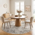thumbnail image 5 of Toyoso 5x5 Round Washable Area Rug Abstract Modern Brown Grey Circle Rug Machine Washable Soft Low Pile For Reading Nook Entryway Small Dining Space Interior Decor, 5 of 9