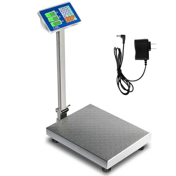 Topbuy 660lb Digital Foldable Silver   Plastic Bench Scale