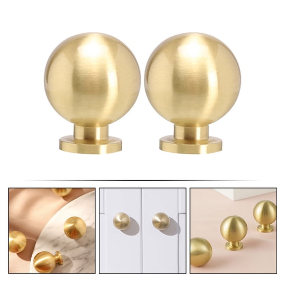 HOMEMAXS 2-Pack Retro Style Handle Drawer Pulls for Furniture, Golden Finish, Cabinet and Dresser Hardware