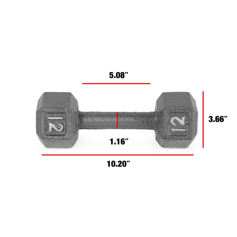 Dumbbell Set Cast Iron Dumbbells Gray Cast Iron Solid Hexagon Dumbbells Sold By Pairs, 1-120 LB Available - WF Athletic Supply Dumbbells Set Iron