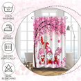 thumbnail image 4 of Love Gnome Bath Curtains Shower with Hooks Pink Heart Trees Cute Lovely Gnome Valentine''s Day Decorative Bathroom Shower Curtain Set Waterproof Bathroom Curtains 36x72 Inch with Hooks, 4 of 6