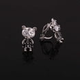 thumbnail image 3 of Cubic Zirconia CZ Clip On Earrings For Women Non Pierced Simulated diamond Clip-ons Jewelry, 3 of 12