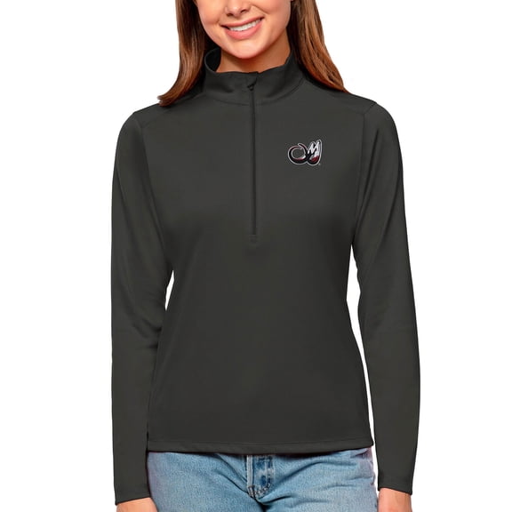 Women's Antigua Charcoal Colorado Mammoth Tribute Quarter-Zip Pullover Top