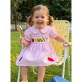 thumbnail image 6 of Kids Girls Back to School Dress Apple Pencil School Bus Embroidery Doll Collar Short Sleeve Dress Toddler Summer Casual Dress, 6 of 10