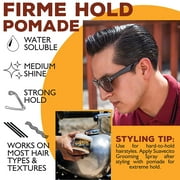 Suavecito Firme Hold Pomade 5 oz - Strong Hold, Medium Shine - Flake-Free, Easy Wash, All-Day Styling