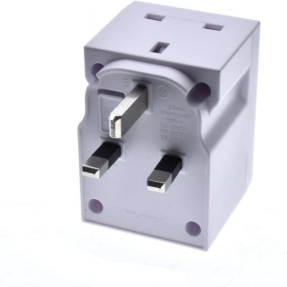3-Way Triple Plug Adaptor,Multi Plugs Extension Sockets Adapter,UK 1 Male to 3 Female Socket Extensions,UK 1-to-3 Power Splitter Adaptor with 13A Fuse and Safety Shutter