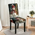 thumbnail image 4 of BVEBJDX Christmas Chair Cover 1 Piece Christmas Dining Table Chair Protector Elastic Chair Cover Washable Suitable For Restaurant Hotel Party Wedding 25.6x19.7in, 4 of 6