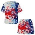 thumbnail image 3 of 4th of July 2 Pack Women’s Pajama Set Print Sleepwear And Shorts Y2k Loungewear Sets S-5XL, 3 of 7