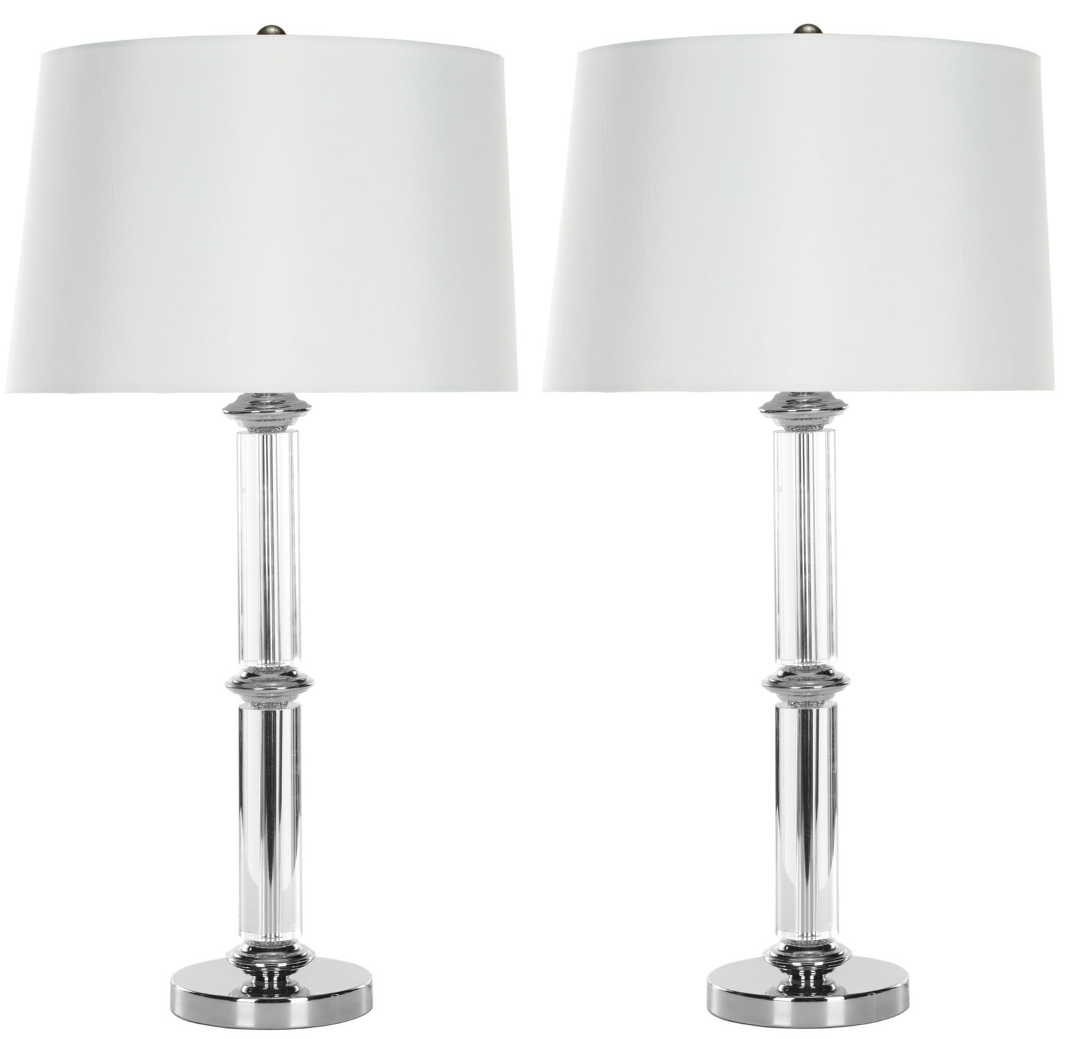 Safavieh Vendome 28.5 in. H Crystal Table Lamp, Clear, Set of 2