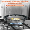 thumbnail image 6 of 13-14-15 in Universal Lid for Oversized Pots, Pans and Skillets, Extra Large Pot Lid Tempered Glass Lid with Heat-Resistant Silicone Edge, Cookware Lids, Replacement Frying Pan Cover, Black, 6 of 7