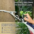 thumbnail image 4 of Wobogo American Flag with Eagle Camping Hammocks 330 lb Capacity with Tree Straps and Hanging Pockets for Outside Hiking Beach Backpack Travel, 4 of 8