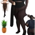 thumbnail image 1 of New Compression Band & One Seam Option The Original Magic Fleece Lined Leggings, Winter Fake Translucent Warm Tights, 1 of 6