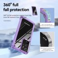thumbnail image 6 of SaniMore Magnetic Transparent Case for Samaung Galaxy S21 Ultra with Wireless Charging, PC & TPU Cover with Independent Mental Key Armor Goggles Protective Lens Shockproof Protective Shell, Purple, 6 of 8