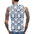 thumbnail image 4 of Men's Sleeveless Hoodie With Tropical Leaf Print Lightweight Casual Summer Tank Top Perfect For Gym And Outdoor Activities, 4 of 4