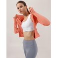 thumbnail image 4 of ORUYROP Veste de Course Légère Extensible pour Femmes avec Fermeture Éclair Complète et Trous pour les Pouces, 4 of 7