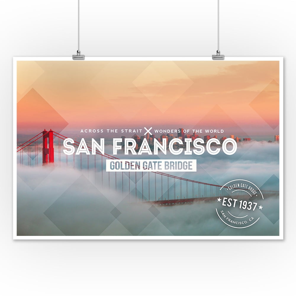 San Francisco California Golden Gate United States Travel Advertisement Poster 