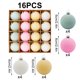 thumbnail image 1 of 16 bolas navideñas de terciopelo flocado | Adornos colgantes de plástico de 6 cm para árbol | Decoración festiva para el hogar y fiestas, 1 of 5