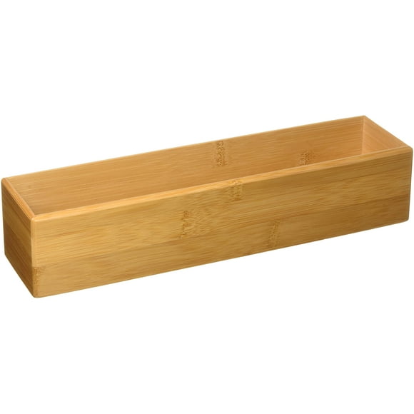 Lipper International 8382 Bamboo Wood Stacking Drawer Organizer Box, 12" x 3"