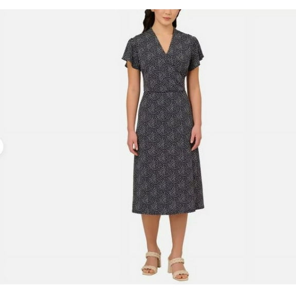 Adrianna Papell Ladies' Faux Wrap Dress, Blue Large