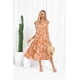 thumbnail image 2 of Vestido midi GRACE KARIN con estampado floral en A y cintura alta para mujer, 2 of 5
