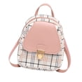 thumbnail image 2 of Mochila pequeña para mujer diseño a cuadros 19 pulgadas hebilla de metal minimochila para mujer hombro ajustable para el trabajo Anggrek Otros, 2 of 7