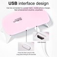 thumbnail image 5 of 6W Mini Nail Dryer Machine Portable 6 LED UV Manicure Lamp Home Use Nail Lamp For Drying Polish Varnish With USB Cable, 5 of 5
