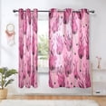 thumbnail image 6 of 2 Panels Set Blackout Curtains Thermal Insulated Sun Protection Room Darkening Drapes for Bedroom Pink Flames Pattern, 6 of 7