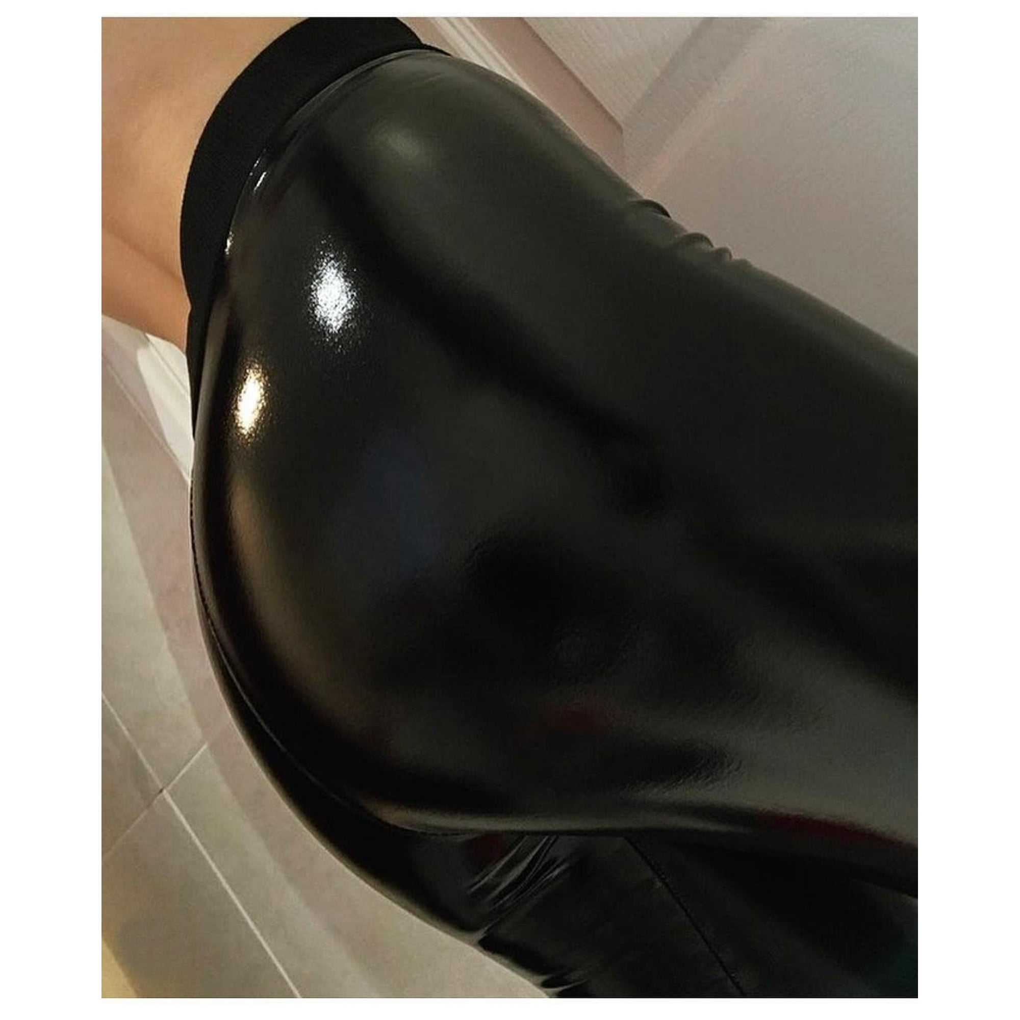 Leggings PVC Taille S-M Wet Look Noir – Neuf Sans étiquettes, Femme Taille 12