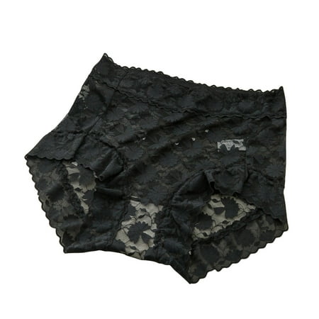 YYDGH Women s Underwear Regular & Plus Size Panties Lace Boyshorts Panty Sexy Soft Panties Black 3XL