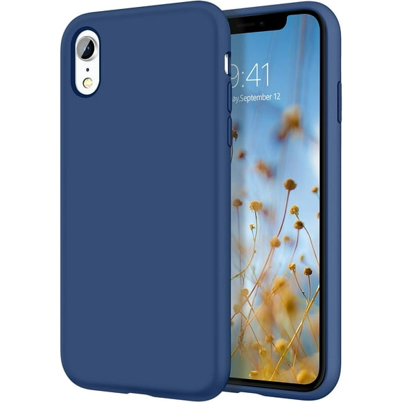 iPhone XR Case, iPhone 10 XR Case Slim Lightweight Smooth Liquid Silicone Soft Gel Rubber Microfiber Lining
