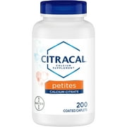 Citracal Petites Calcium Citrate With Vitamin D3, Caplets, 200 Count