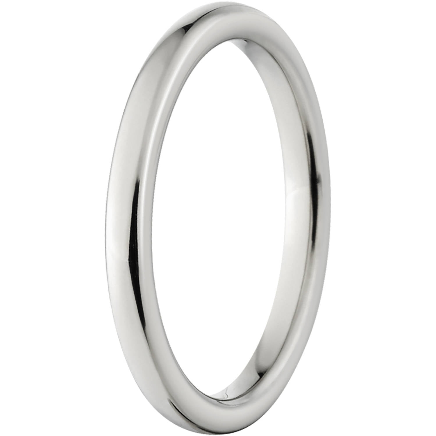 Polished 3mm Titanium Wedding Band with Comfort Fit Design