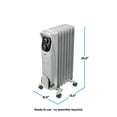 thumbnail image 5 of Comfort Zone 1,500W Electric Oil-Filled Radiator Space Heater, Thermostat, Tip-Over & Overheat Protection, 5 of 7