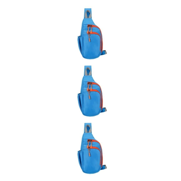 Qarigey Bolso de pecho de tendencia de tela multifuncional y ligero para deportes y ciclismo bolso de un solo hombro wathet azul Type1 NO1