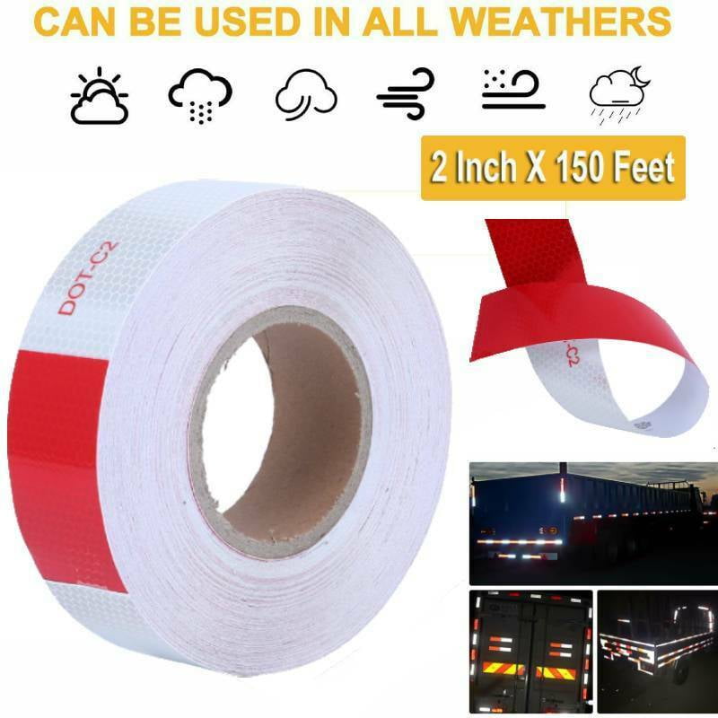 Conspicuity Tape 2"x150' DOT-C2 Approved Reflective Truck Trailer Safety Warning 